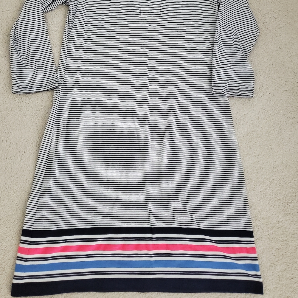 Lilly Pulitzer Noelle Dress in True Navy Bayside Stripe Engineered szS - Picture 15 of 16